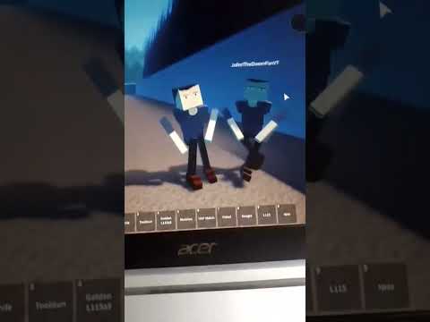 eu e o @johnthedoomfanyt dançando no jogo dele no Roblox kkkkk (Glorybox)