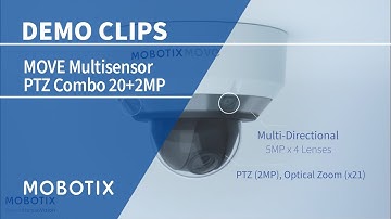 MOBOTIX MOVE Vandal Multisensor PTZ Combo 20+2MP – 360° panoramic view with PTZ function