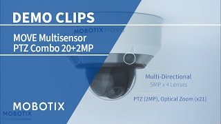 MOBOTIX MOVE Vandal Multisensor PTZ Combo 20+2MP – 360° panoramic view with PTZ function