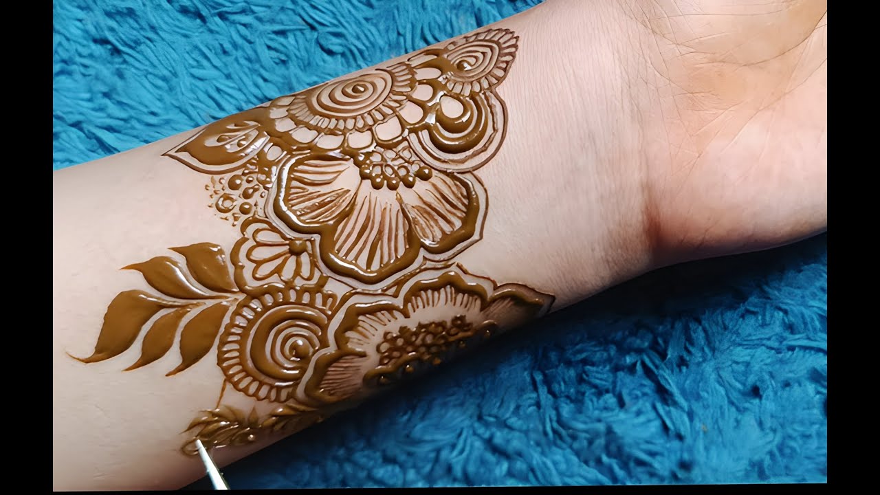 Latest beautiful semi bridal mehndi design😍/ simple and attractive easy style mehndi design 2025❤