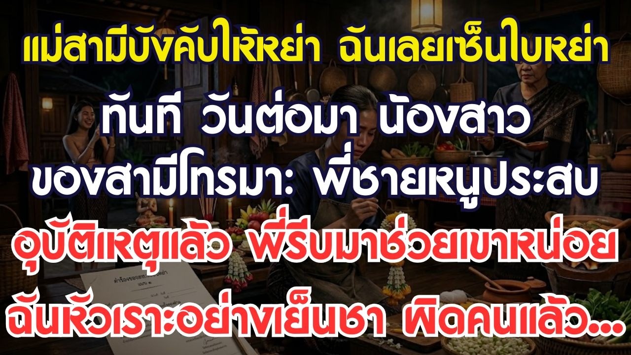 แม่สามีบีบให้เซ็นใบหย่าทันที รุ่งขึ้นน้องสาวเขามาขอช่วย ฉันขำเย็นชา: 