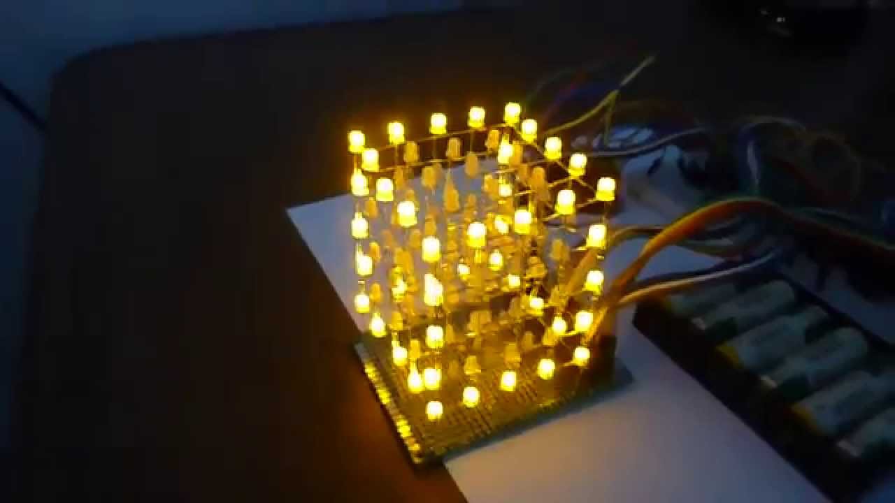 5x5x5 LED Cube Arduino 6 x 74HC595N YouTube