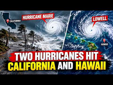 Hurricane Marie Destroys The California Coast And Lowell Hits Hawaii