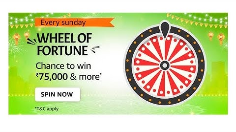 Amazon Every Sunday Wheel of Fortune Quiz Answers Today |23 October 2022 | Daily Quiz Time