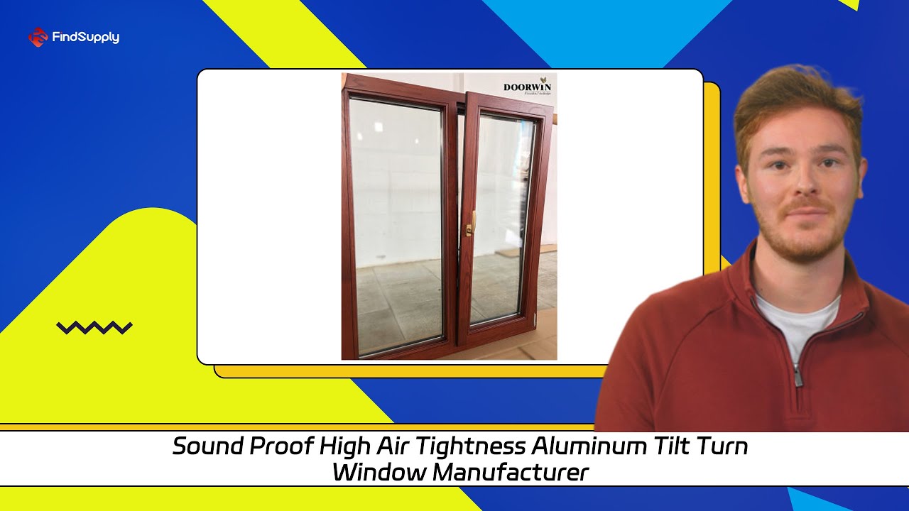 Sound Proof High Air Tightness Aluminum Tilt Turn Window Manufacturer