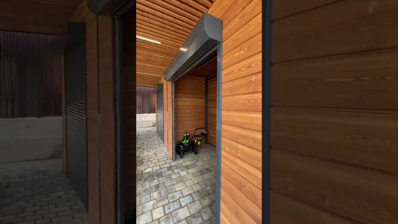 Навес для машины с хозблоком.Типовой проект. 