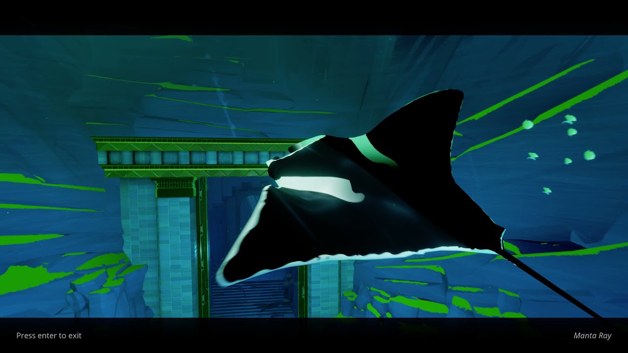 ABZÛ - Swimming with the Manta Ray (Relaxing Video)