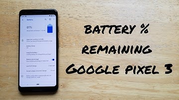 How to turn on battery percentage in status bar Google pixel 3