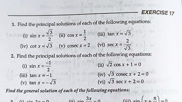 class 11 ex 17 rs aggarwal || rs aggarwal class 11 ex 17 |class 11 chapter 17 trigonometric equation