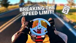 I broke the speed limit on my Crazy Cart!