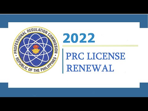 PRC License Renewal for 2022