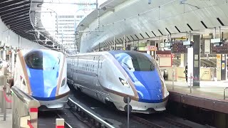 JR東京駅 東北・上越・北陸新幹線ホーム 列車入線・発車シーン集 2022.07.10