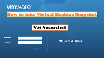 How to take Virtual Machine Snapshot in Vmware ESXi or ESX