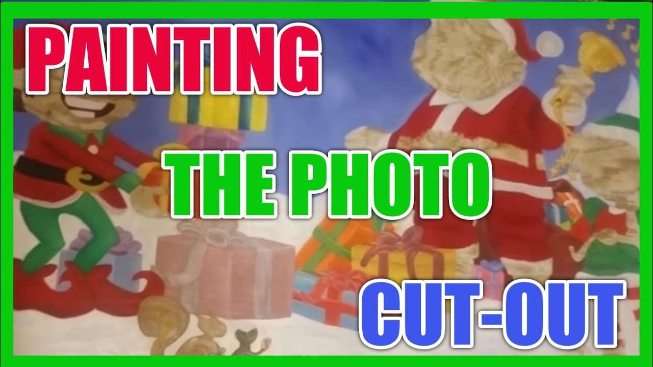 How To Make A Christmas Photo Prop With Face Cut Out (Video 5) - YouTube