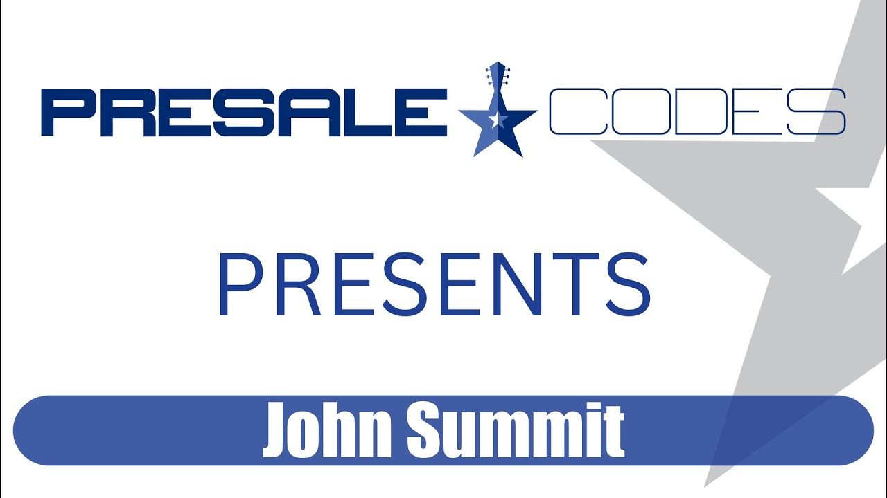John Summit presale codes 2024 YouTube