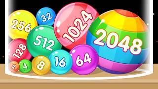 BALLS MERGING TIME FUN - 2048 Balls, Drop & Merge Game, Colorful Balls, ASMR Gameplay Android iOS! screenshot 2