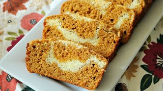 Easy Swirled Pumpkin Cream Cheese Bread