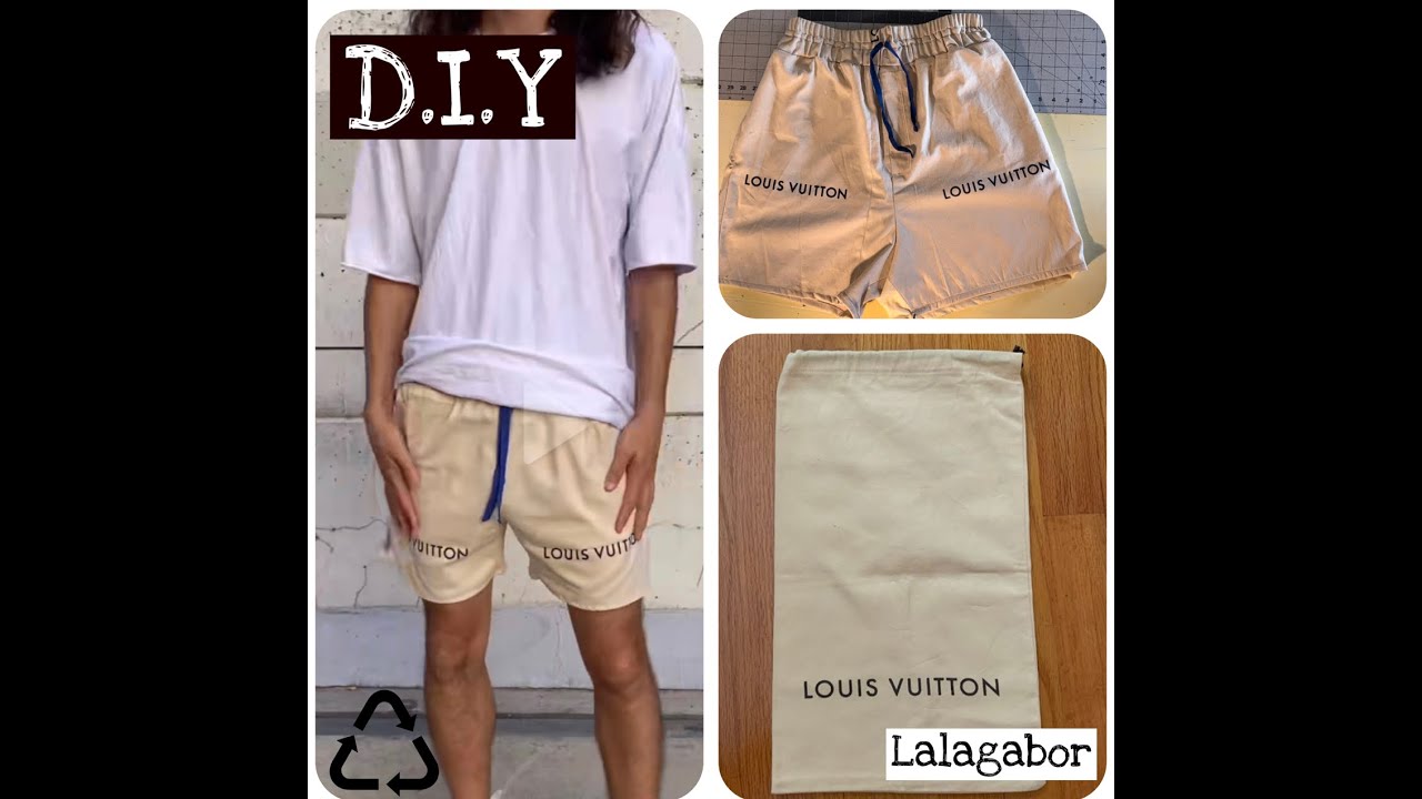 DIY: Shorts Made From Louis Vuitton Dust bags, Up-cycle