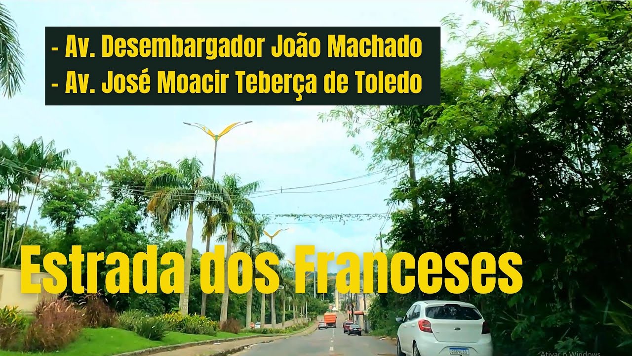 Estrada dos Franceses / Av. Desembargador João Machado, dirigindo em Manaus Amazonas Brasil