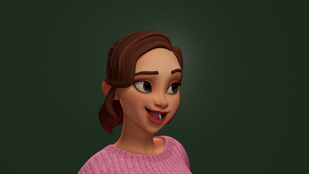 Animschool Facial rig render test - YouTube