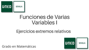 Resolución ejercicios de extremos relativos | Funciones de Varias Variables I | UNED