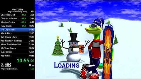 (PS1) Gex 3: Deep Cover Gecko - any% no wrong warp in 43:45