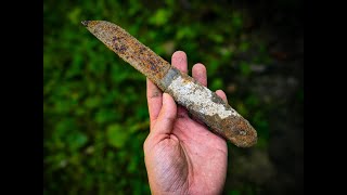 Знакомый выкопал старинный нож из земли и попросил восстановить. Сделал из него финку