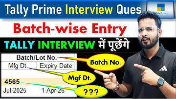 Tally Prime 🔥 Batch-wise Details in Tally Prime | Tally Prime Invoice entry
