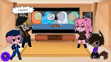 Gacha Club| 🐷 Piggy characters react to Piggy Memes - Peppa and Roblox Piggy Funny Animation!