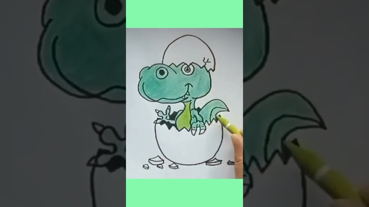 How to color a cute baby Crocodile 