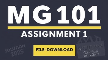 MGT101 Assignment 1 Solution 2025 | Virtual University | File Download