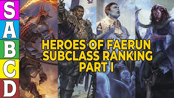 Heroes of Faerun Subclass Tier Ranking (Part 1)