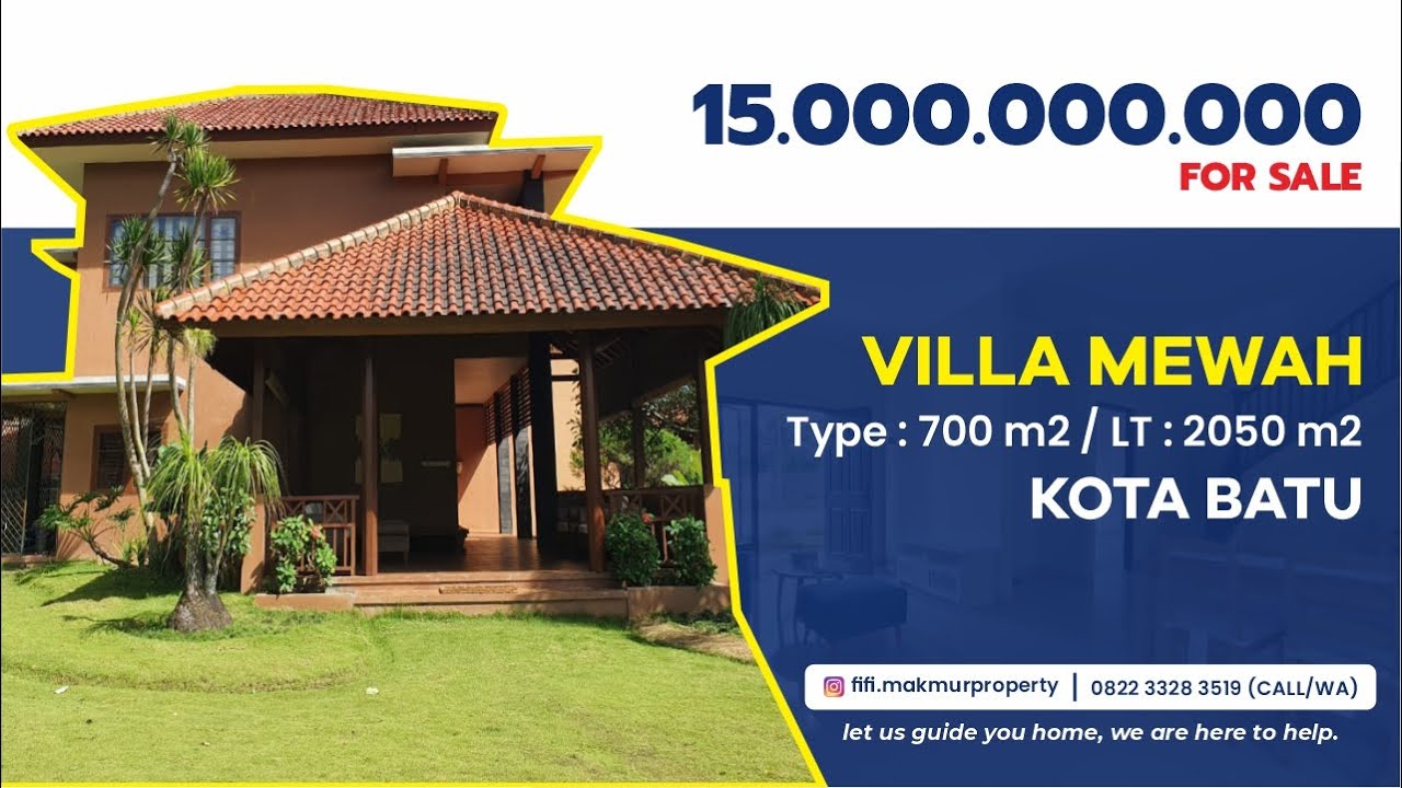 VILLA 15 M DENGAN HALAMAN LUAS DI KOTA BATU 🏡🏡 || VILLA DIJUAL || VIEW PEGUNUNGAN