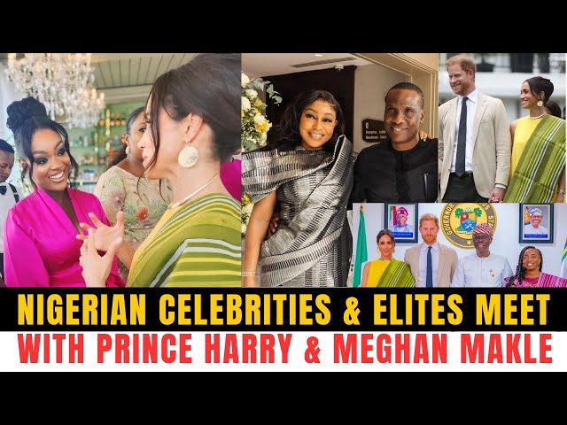 Prince Harry & Meghan Markle Meet Nigerian Celebrities, Rita Dominic, Jackie Appiah, Moses Bliss &.. class=