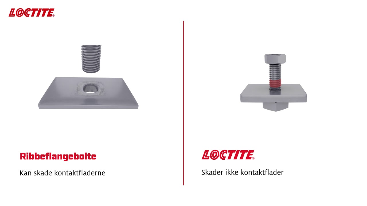LOCTITE Gevindsikring vs. Fortandet Flangemøtrik (DK)