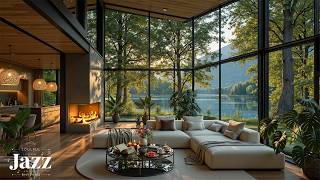 Warm Morning Forest Retreat Jazz | Soothing Piano Jazz With Nature Therapy For Work, Focus & Relax