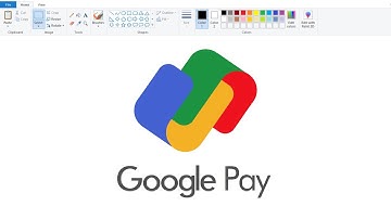 How to draw Google Pay Logo in computer using Ms Paint | G Pay Logo Drawing.