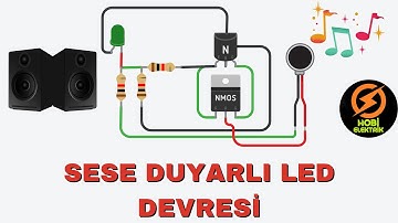 SESE DUYARLI LED DEVRESİ | MÜZİĞE GÖRE YANAN LED | #led #devre #circuit