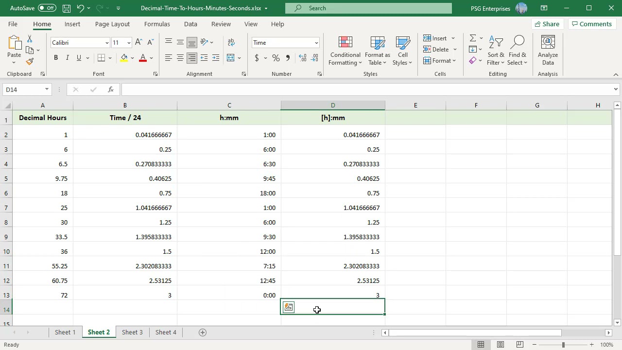 How to Convert Decimal Time to Hours Minutes Seconds in