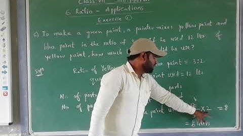 7th Maths, Chapter 6 : Ratio - Application, (exercise 6.1 part 2)