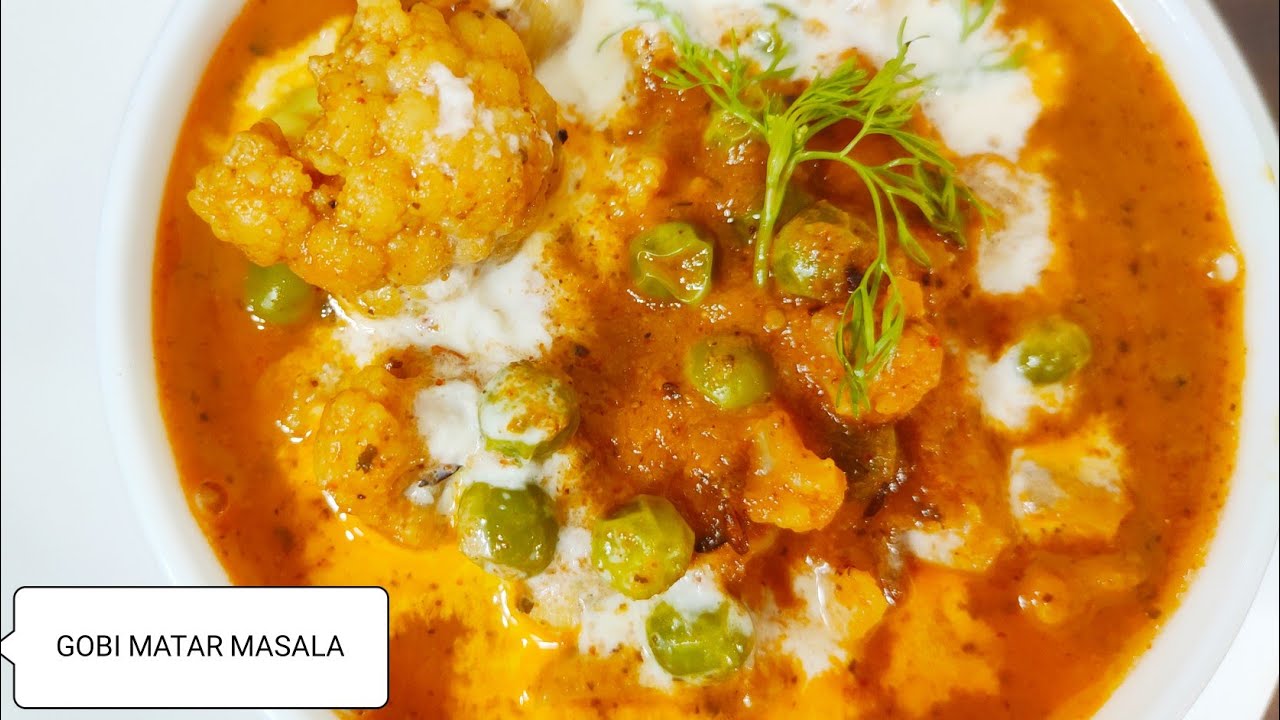 Gobi Matar Masala Recipe Cauliflower with Peas North Indian