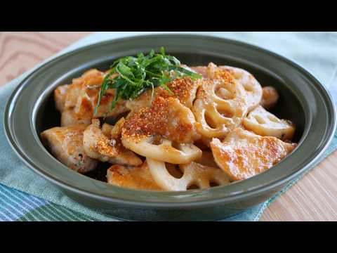 【ご飯がすすむ♡鶏むね肉とれんこんの炒め物】Light & Tasty Chicken and Lotus Root Stir-Fry