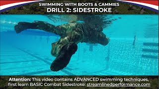 Swimming with Boots & Cammies / Drill 2: Sidestroke / Combat Sidestroke ADVANCED