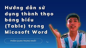 Hướng dẫn sử dụng thành thạo bảng biểu (Table) trong Micosoft Word