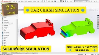 Solidworks car crash simulation | Solidworks simulation by artist 009 3,615 views 1 year ago 8 minutes, 48 seconds