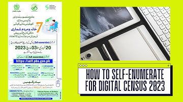 How to Self-Enumerate on Portal for 2023 Digital Census in Pakistan @PakistanBureauofStatistics