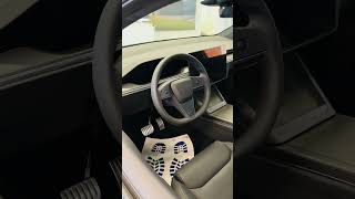 Tesla Model X 2023 with ROUND STEERING WHEEL #teslacar #teslacar #modelx