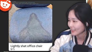 39daph looking at the lightly pooped office chair and other reddit stuff | daph reacts