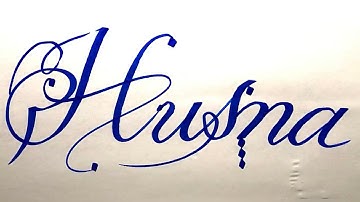 Husna Name Signature Calligraphy Status | How to Draw, Cursive Calligraphy with Cut Marker