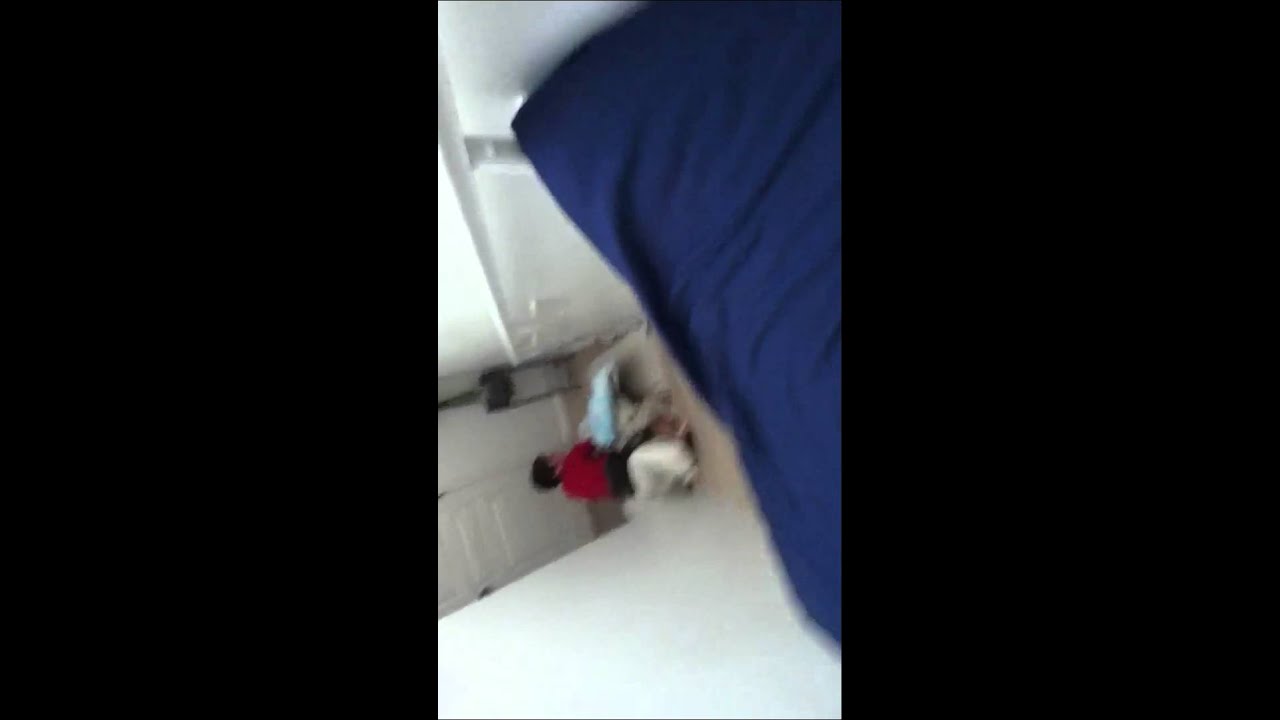 Kid gets pushed down stairs